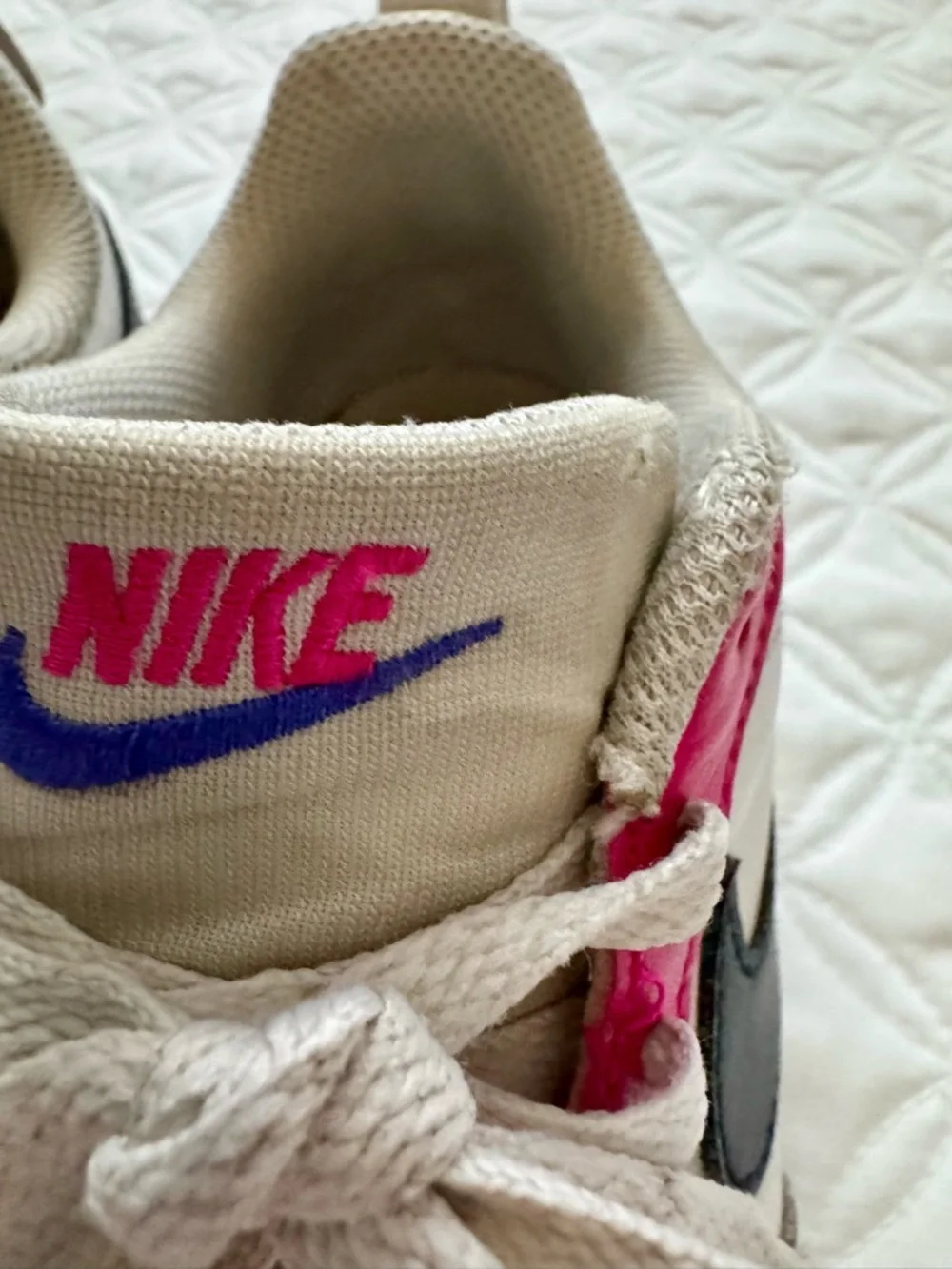 Nike Kids Court Borough Low Recraft Honeydew Pink Ultramarine Sneakers Sz 4